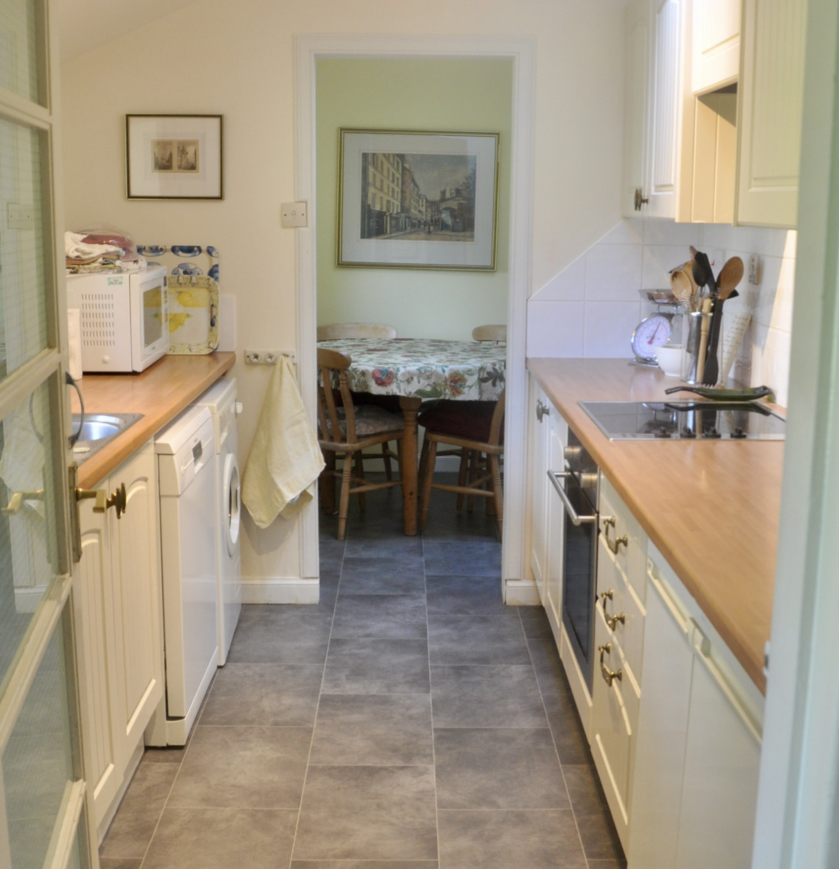 kitchen looking through to breakfast room